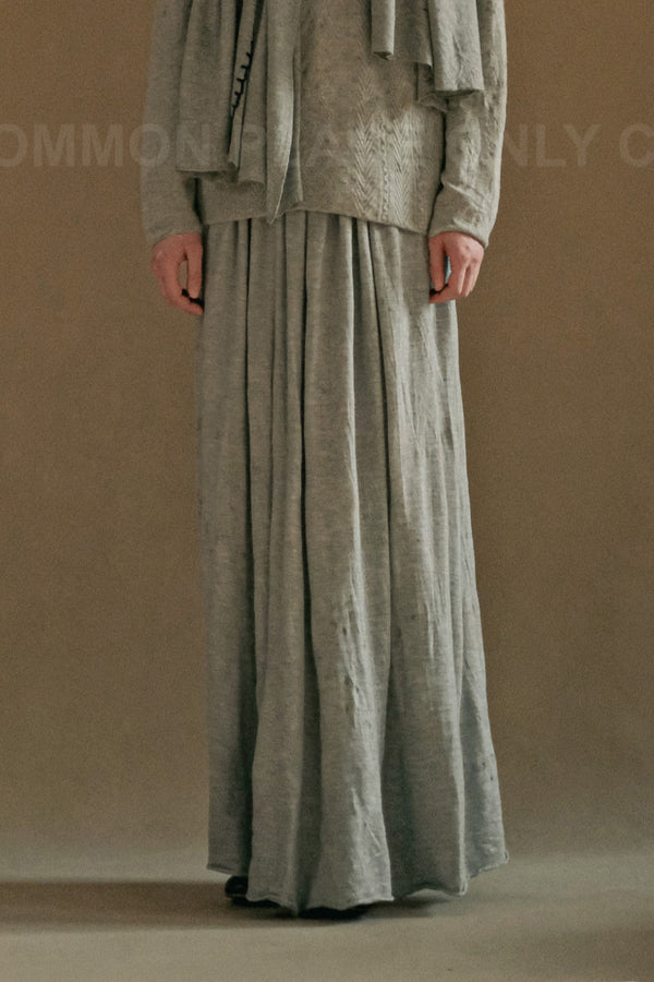 MUTEDANCE cashmere skirt MD23FW89 light gray PM95